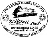 Class A4 and 'Railtrail Tours' logo