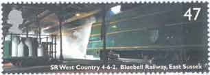 47p stamp West Country class 'Blackmoor Vale' 