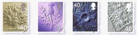 New 40p stamps for England, Northern Ireland, Scotland & Wales - 