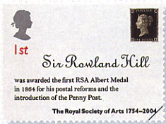 1840 Penny Black stamp - Sir Rowland Hill
