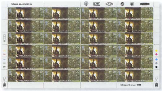 full sheet of 20p stamps