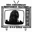 fingerprint & city skyline on television