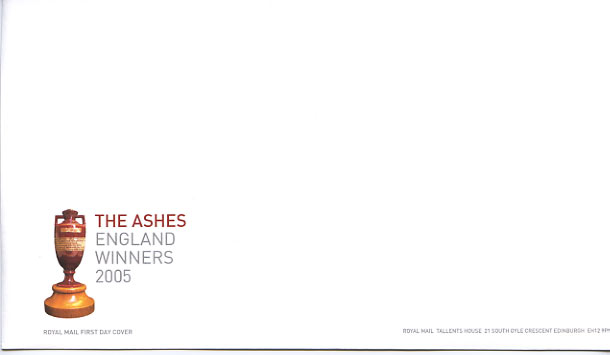 Royal Mail fdc for Ashes miniature sheet