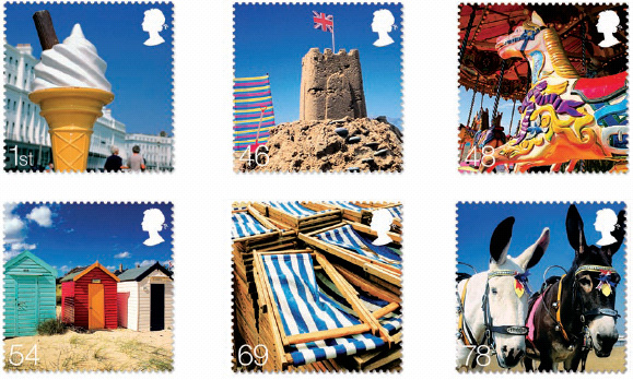 'Beaside the Seaside' set of 6 stamps