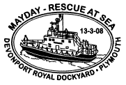 postmark showing Severn-class lifeboat.