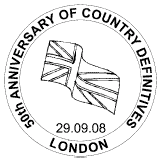 Postmark illustrated with Union flag.