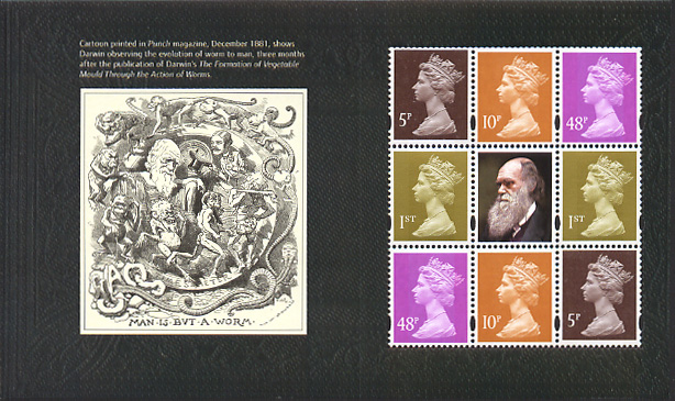 Charles Darwin Prestige Stamp Book Pane 4.