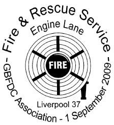 postmark showing coiled fire hose.