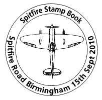 Postmark showing Spitfire aircraft.