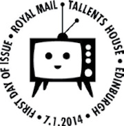 official first day postmark showing a television.