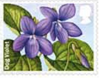 Violet Spring Blooms Faststamp (detail).