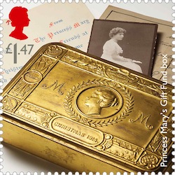 Great War 1914 - Princess Mary's Gift box £1-47 stamp.