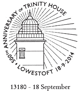 Postmark showing top of Lowestofrt Lighthouse.