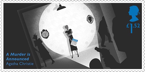 A Murder is Announced £1.52  Agatha Christie stamp.