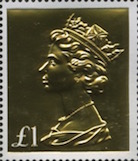 1 gold Machin stamp 2017.