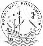 Portsmouth permanent postmark showing Mary Rose.