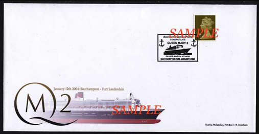 QM2 commemorative cover for maiden voyage 